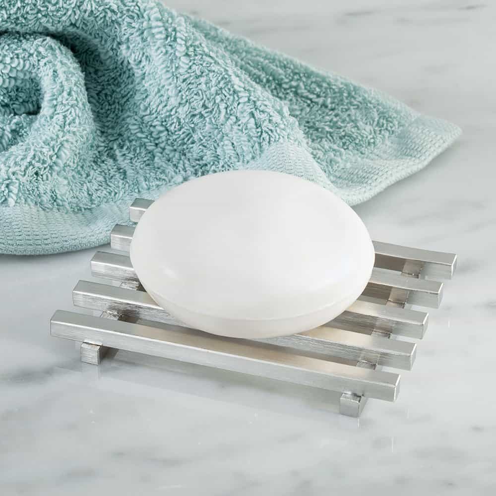 InterDesign京都肥皂保护，拉丝不锈钢