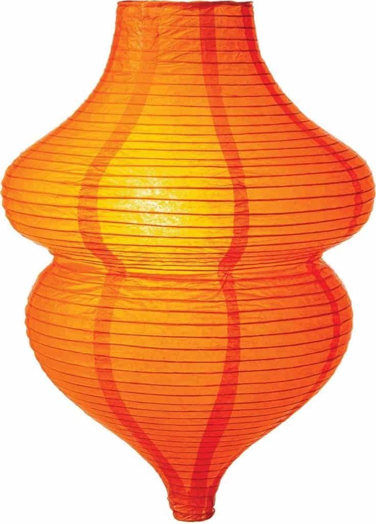 Luna Bazaar蜂窝纸灯笼灯罩(17英寸，芒果橙)