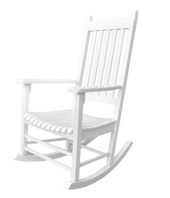 Shine公司佛蒙特州门廊摇椅，白色